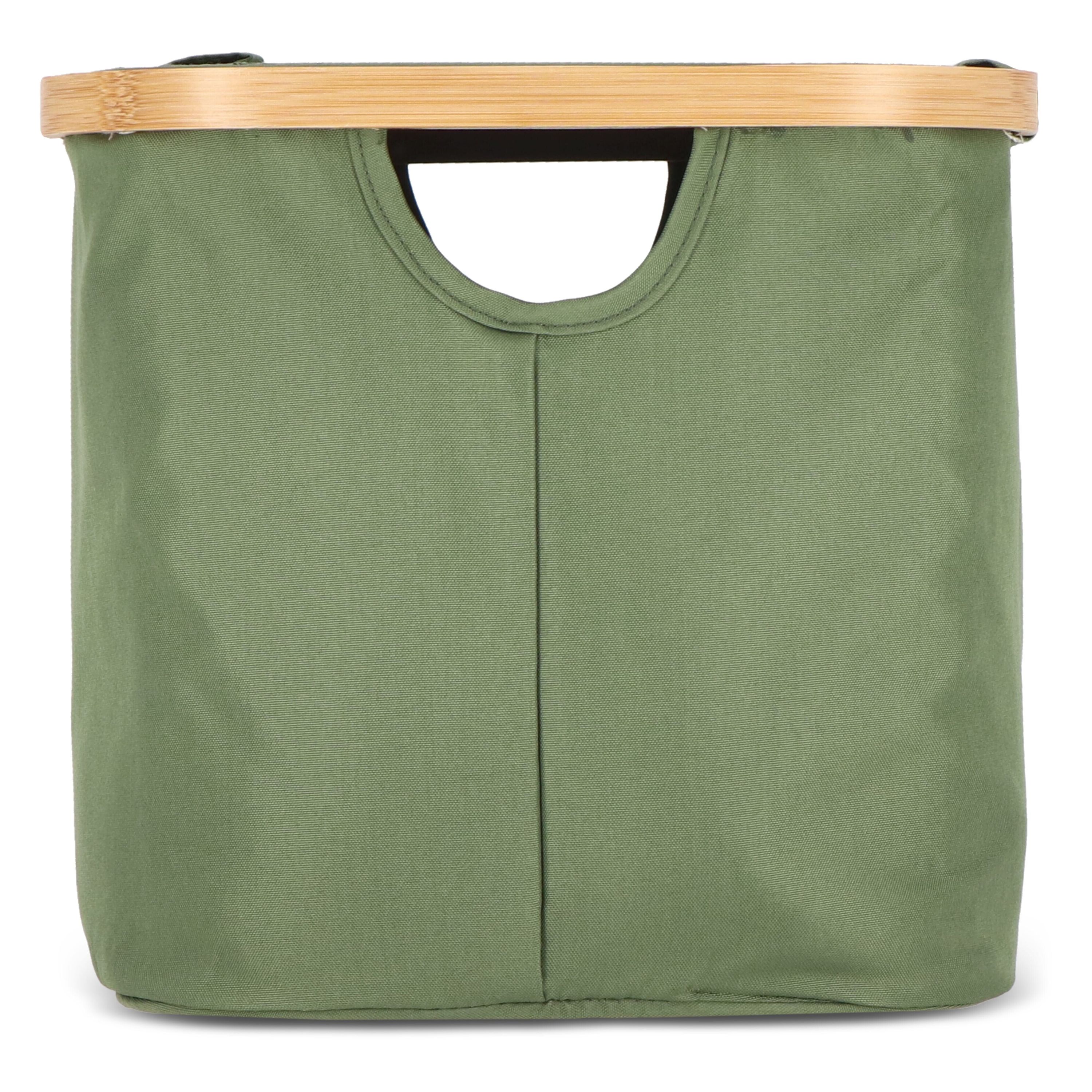InSideOut faltbarer Korb mit Deckel Sogne 38 x 26 x 25cm rPET - olivgrün-127