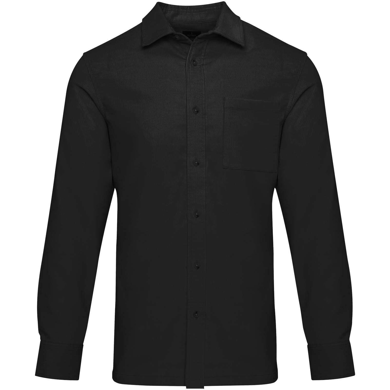 Alum Hemd aus Cord   - schwarz - 3XL-420
