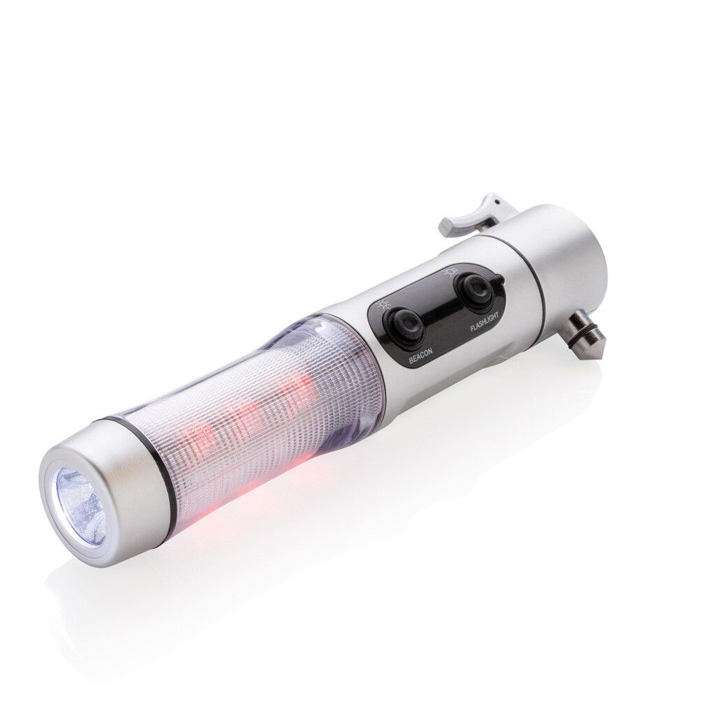 Notfalllicht mit Nothammer - silber-303