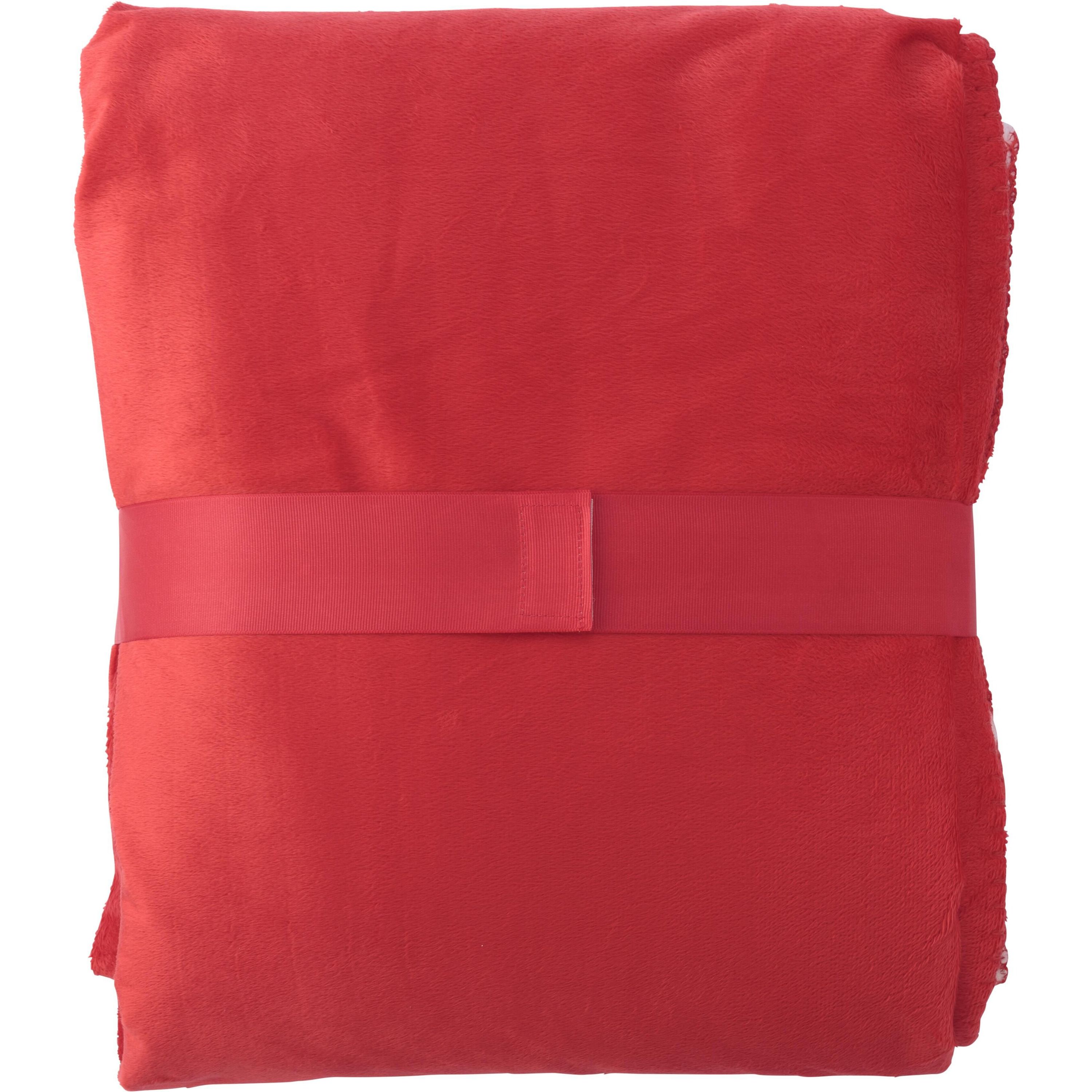 Kuscheldecke aus Polyester Margot - rot-138