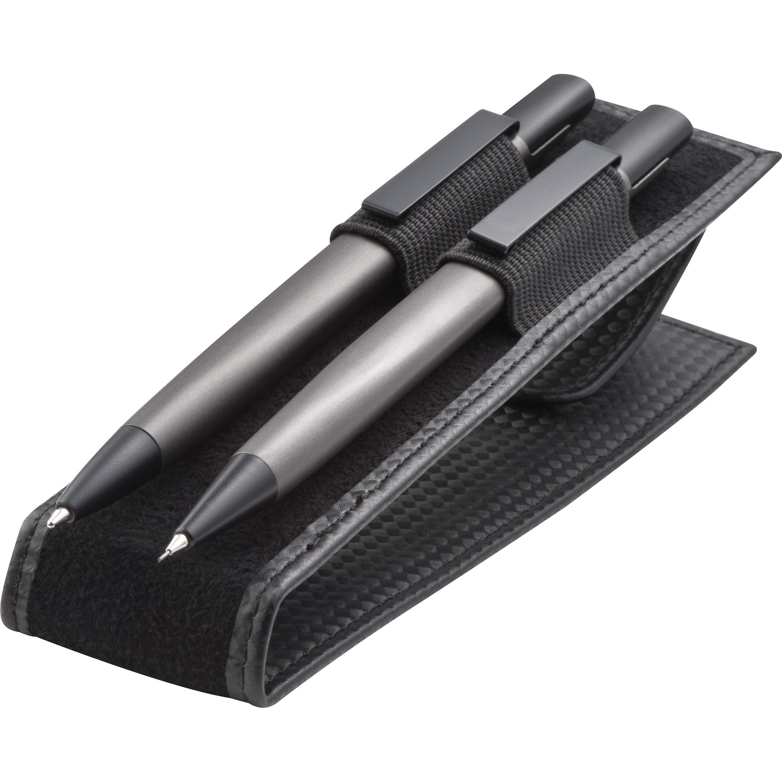 Set aus Kugelschreiber und Bleistift in Etui  - anthrazit-381