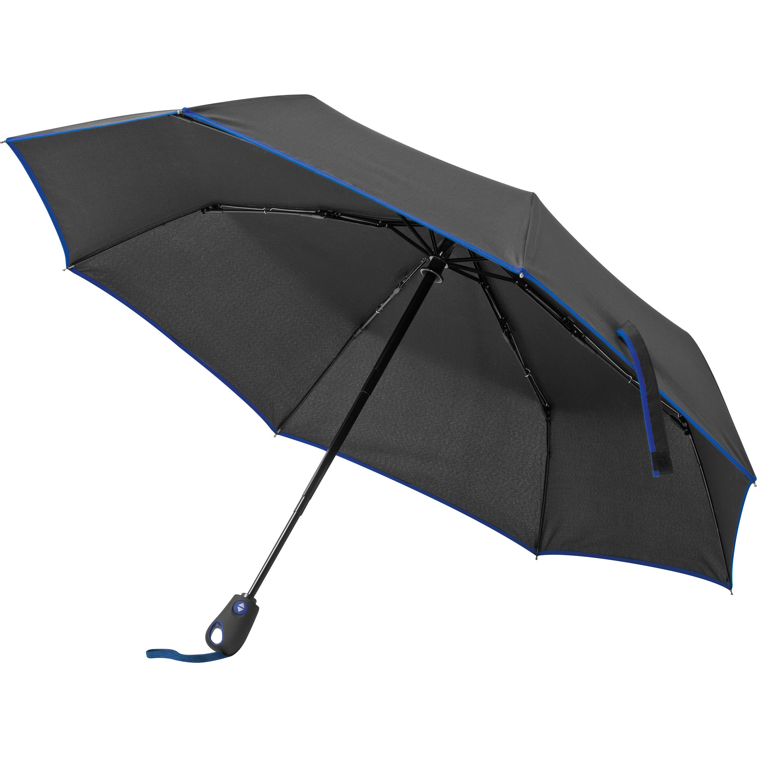 Taschenschirm aus Pongee mit Fiberglas Gestänge - blau-862