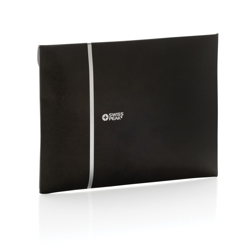 Magstand magnetische Handytasche mit Ständer aus RCS rec. PU - schwarz-467