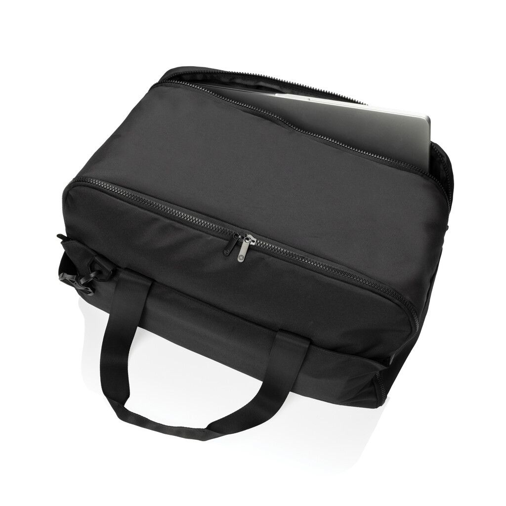 Swiss Peak Aware™ RPET 15,6" Laptop-Wochenendtasche - schwarz-802
