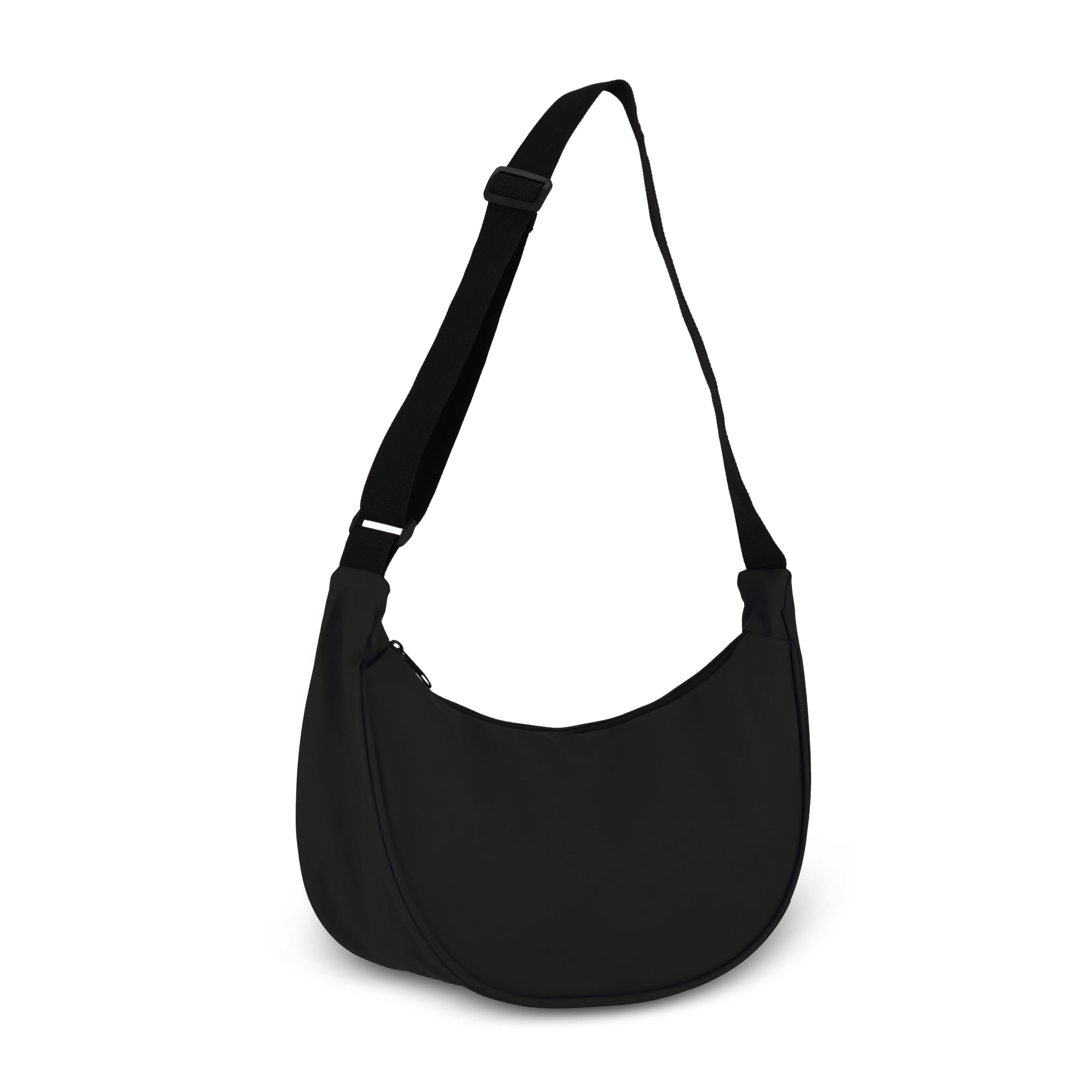 PU-beschichtete R-PET 600D Halbmond-Tragetasche - schwarz-365