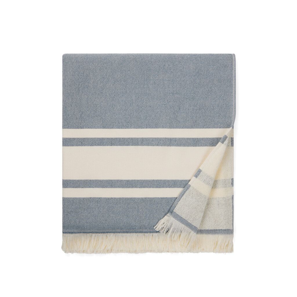 VINGA Tolo Hamam-Frottierhandtuch - navy blau-40