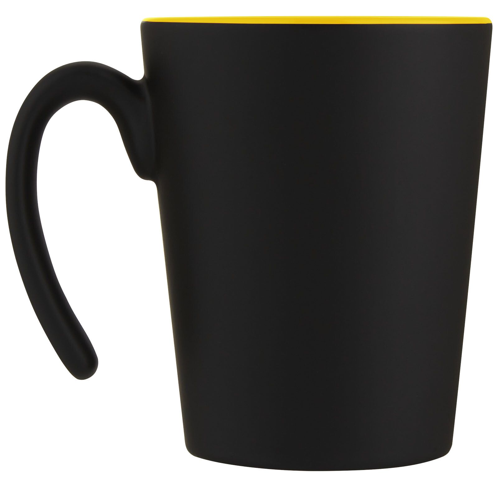 Oli 360 ml Keramikbecher mit Henkel - gelb -  schwarz-951