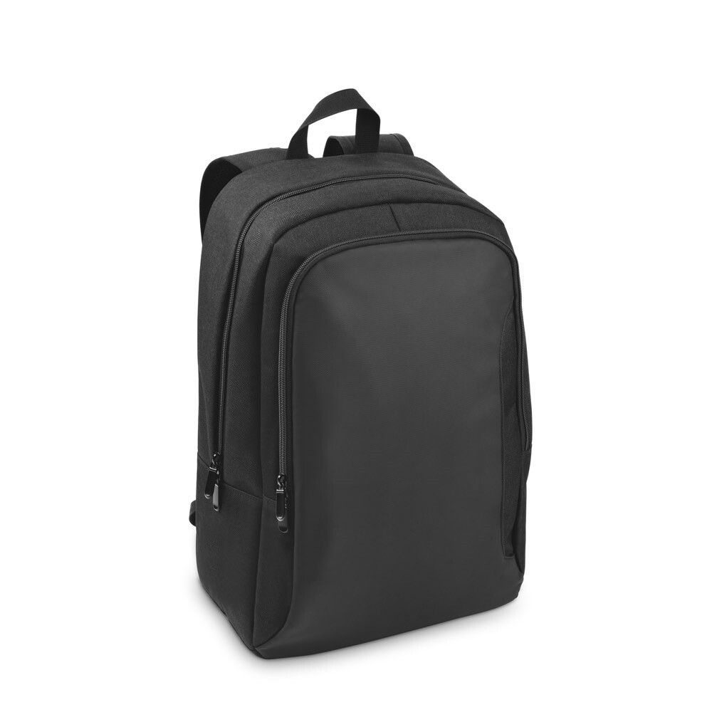 DRAMMEN Laptop-Rucksack aus hochdichtem 600D-Recycling-Polyester - schwarz-599