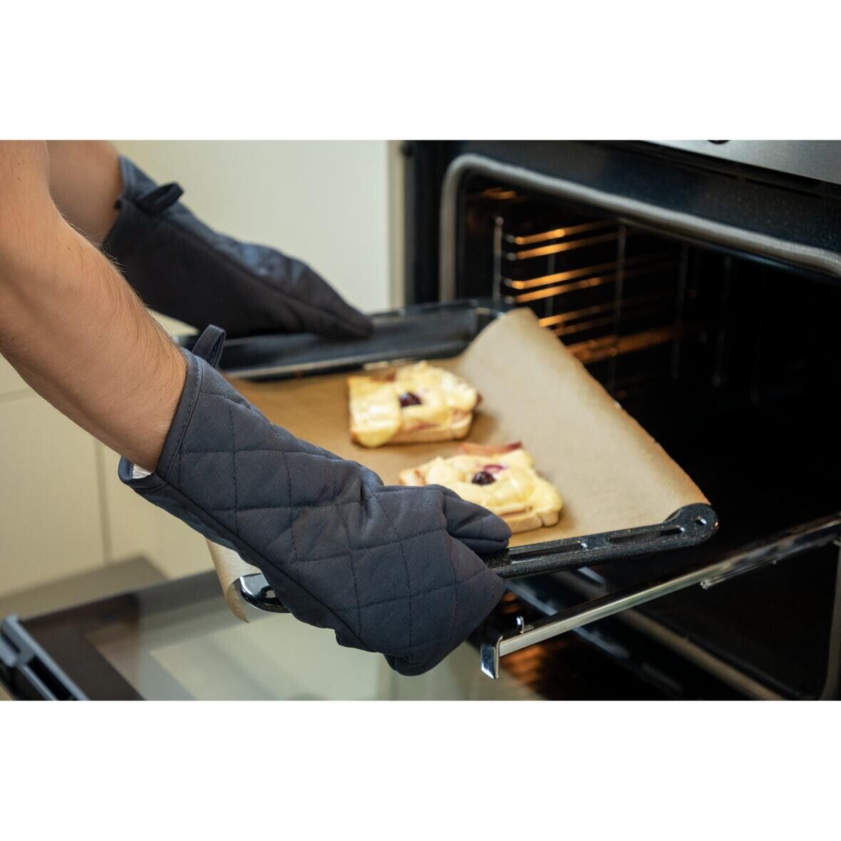 Ofenhandschuh Heat resistant, 2er Set - blau - grau-768