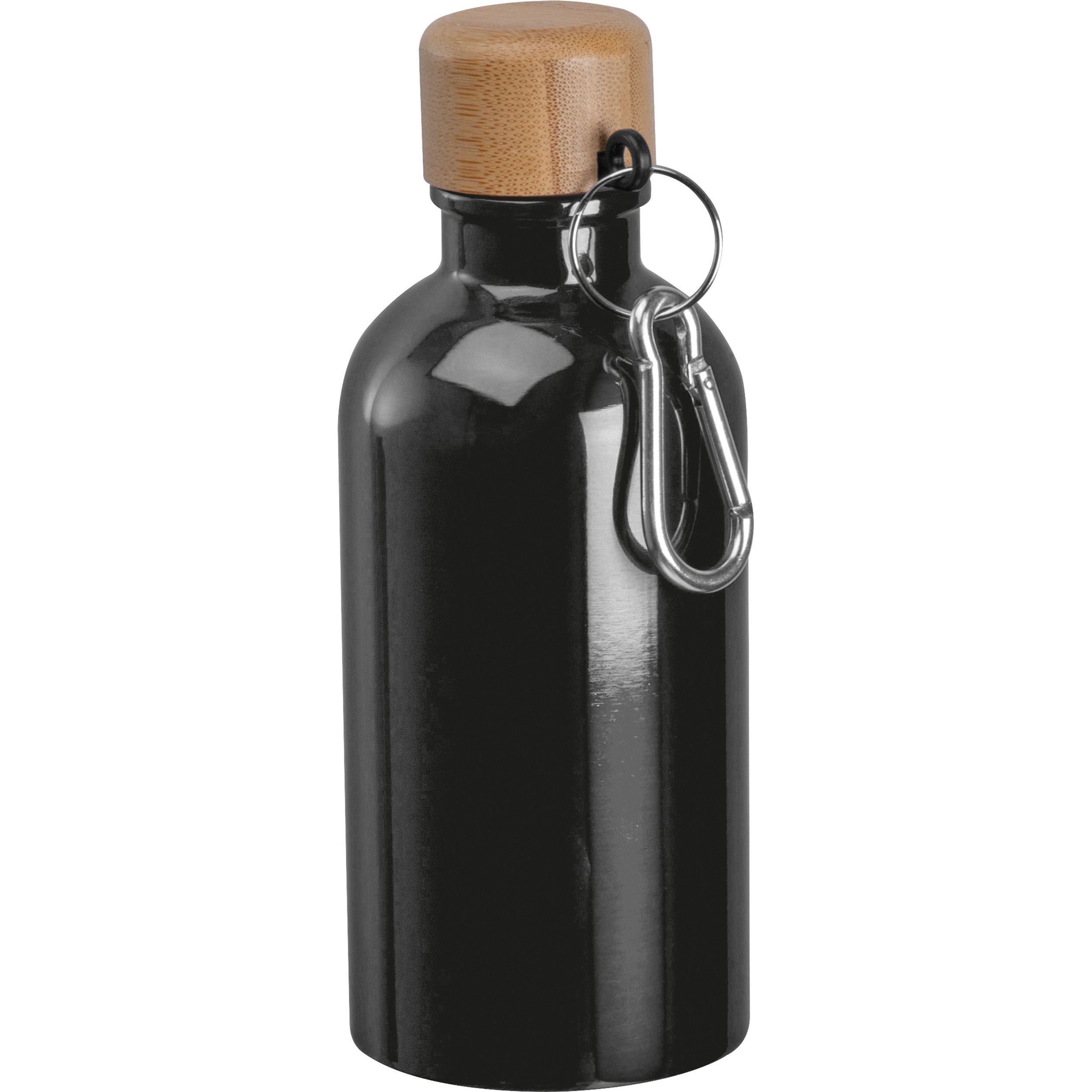 Edelstahltrinkflasche mit Karabiner, 400ml MARILYN - dunkelblau-104