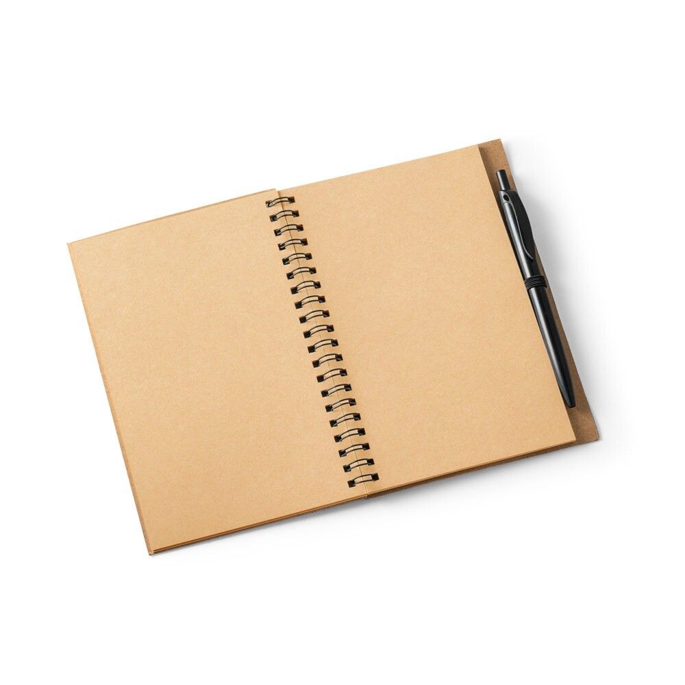 VICENTE B6-Notizbuch aus Kork und recyceltem Polyester (rPET) - schwarz-564