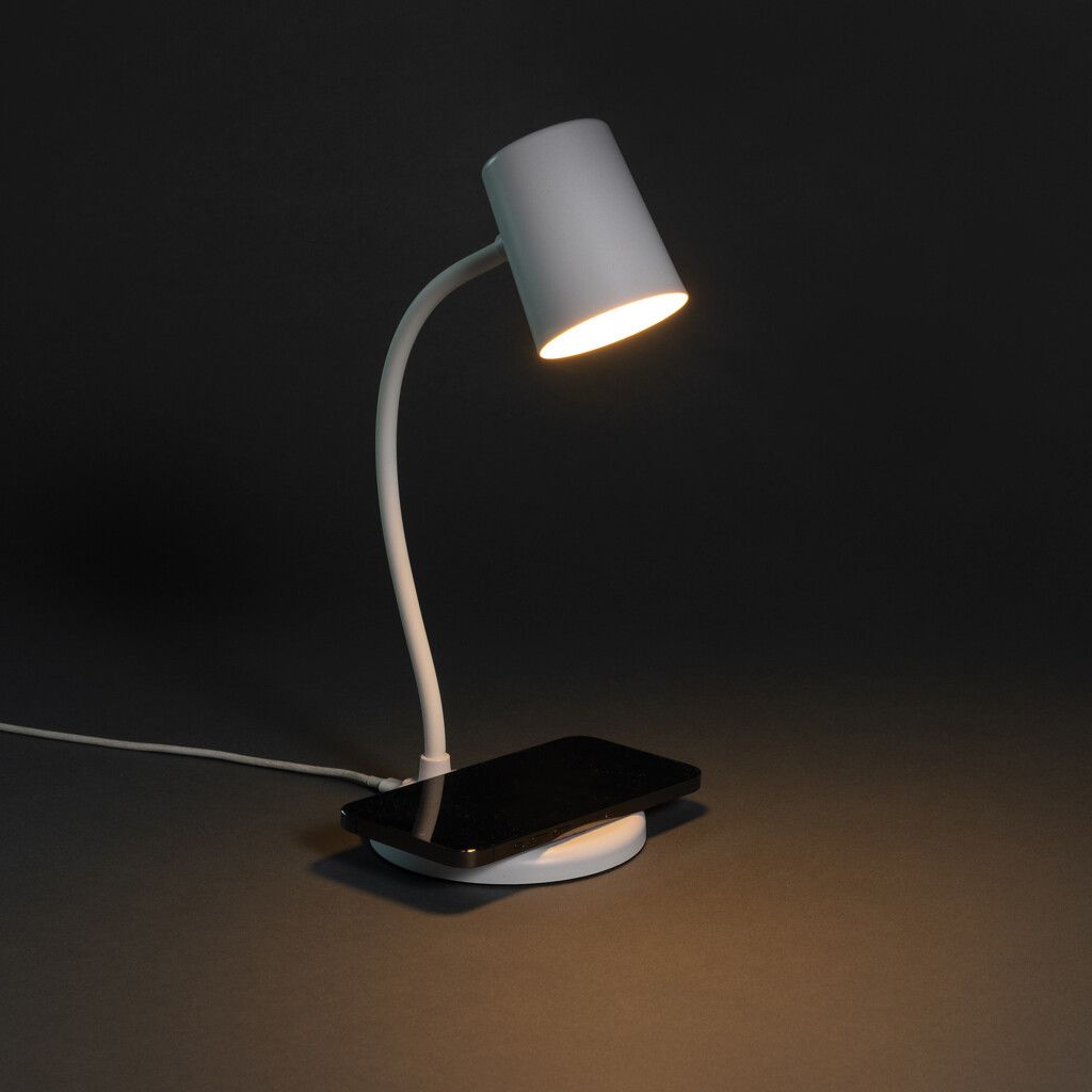 Zenara 15W Schreibtischlampe aus RCS rec. Plastik & Kork - weiß-611