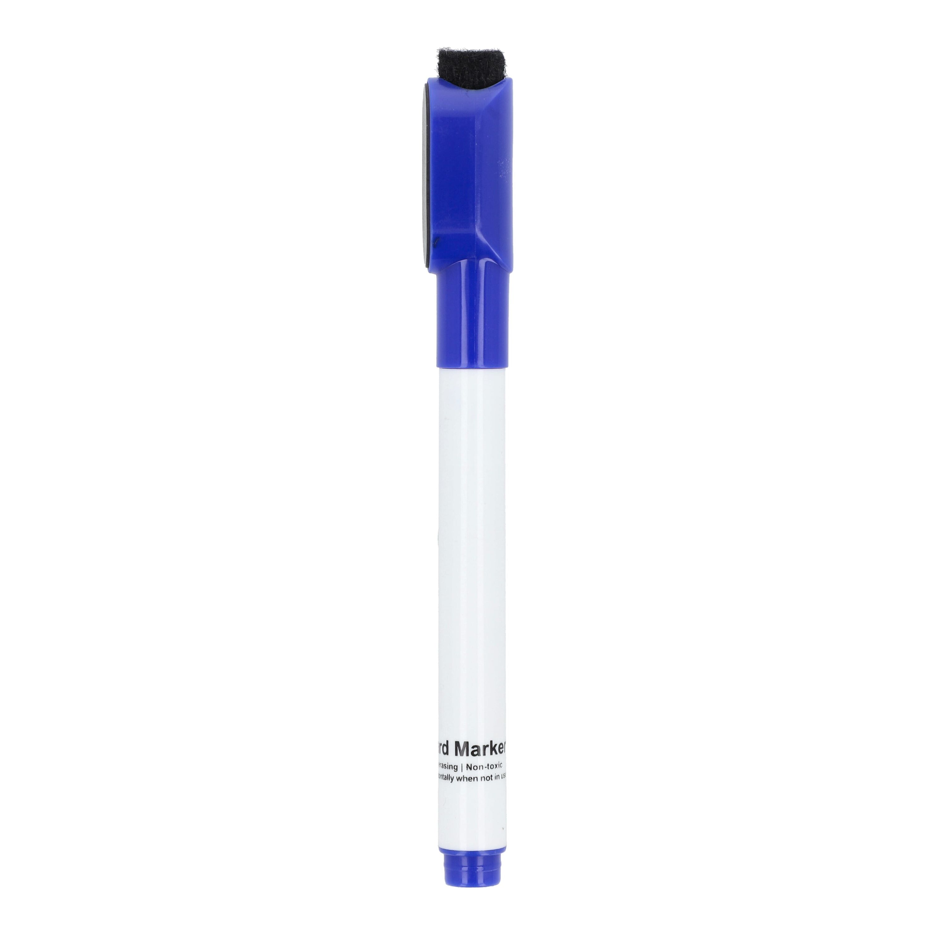Whiteboard-Marker mit Magnet und Wischer - blau-65
