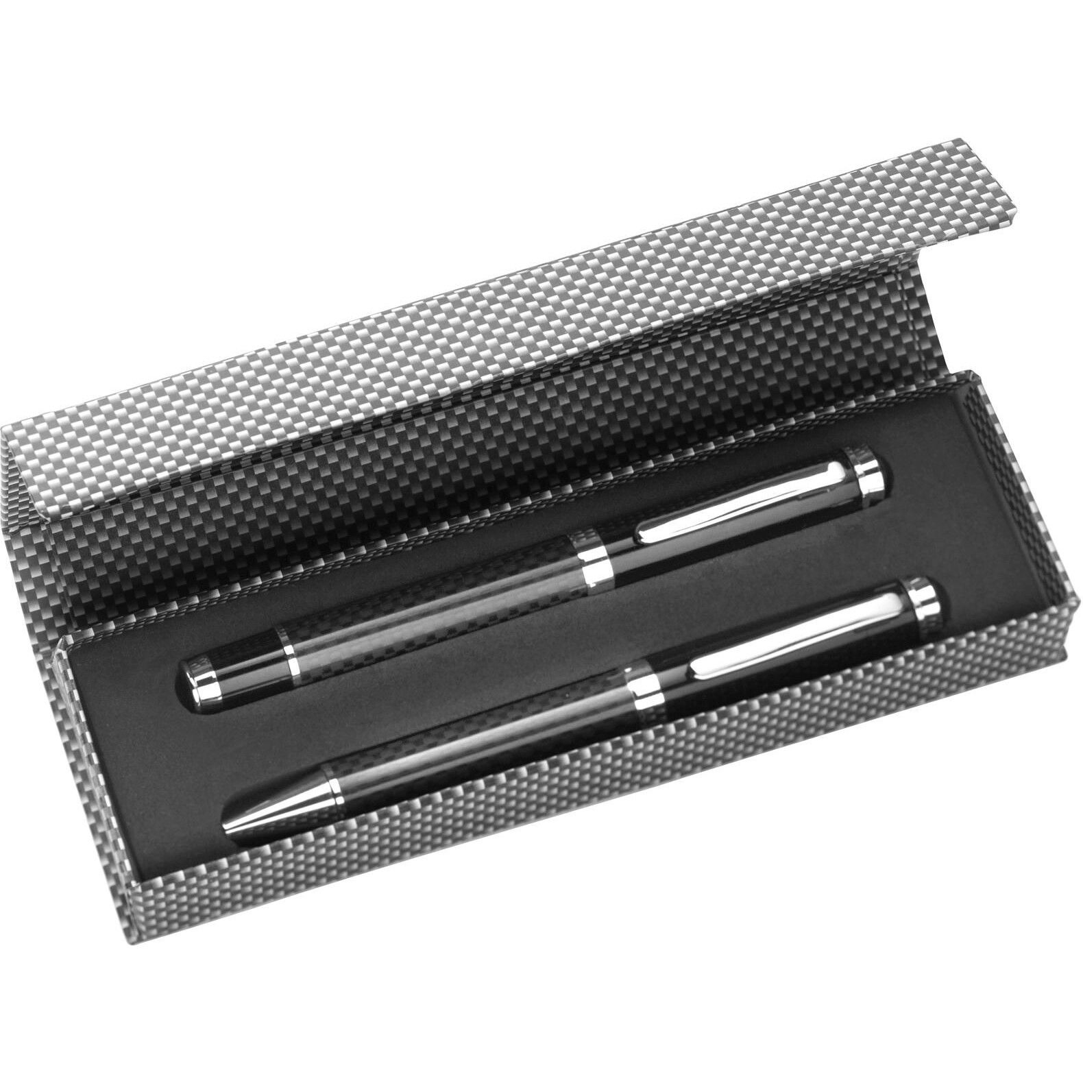 Schreibset aus Metall Ziva - schwarz-613