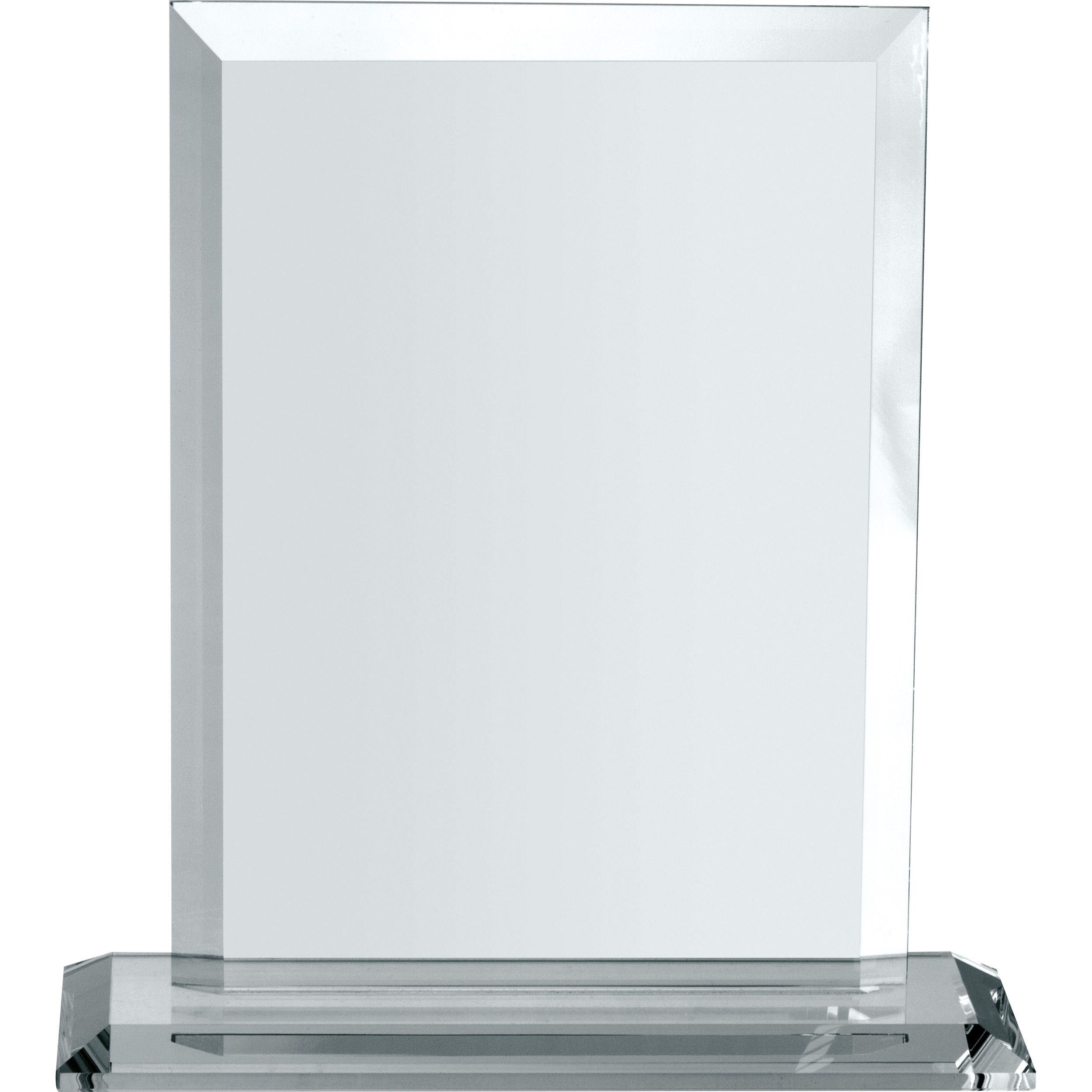 Glastrophäe mit standfestem Sockel - transparent-877
