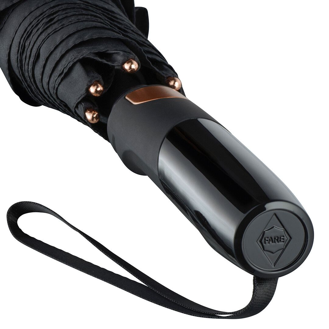 AC-Alu-Gästeschirm FARE® Precious Ø133 cm - schwarz - kupfer-326