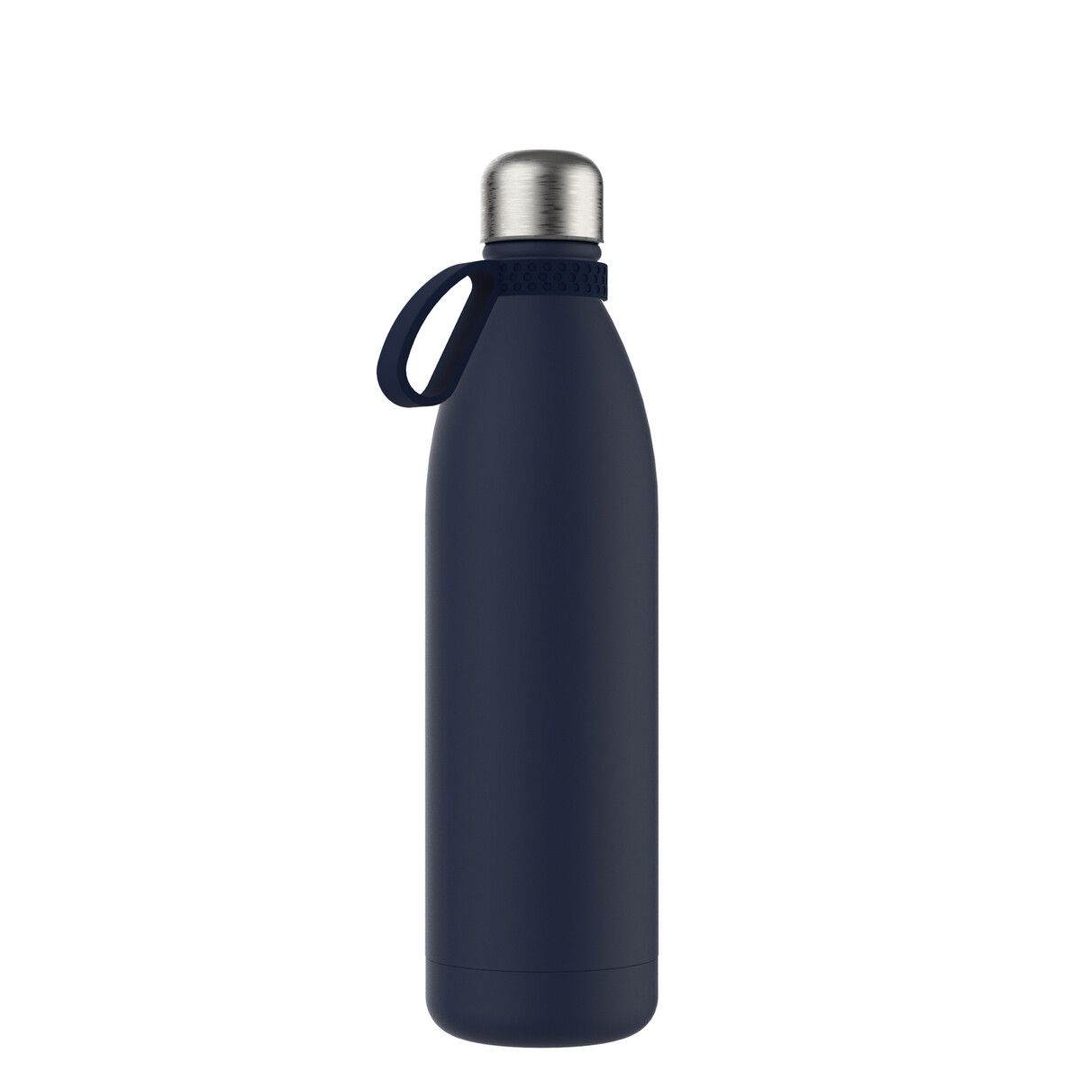 Thermotrinkflasche NIZZA XL mit Ring - blau - navy blue-409
