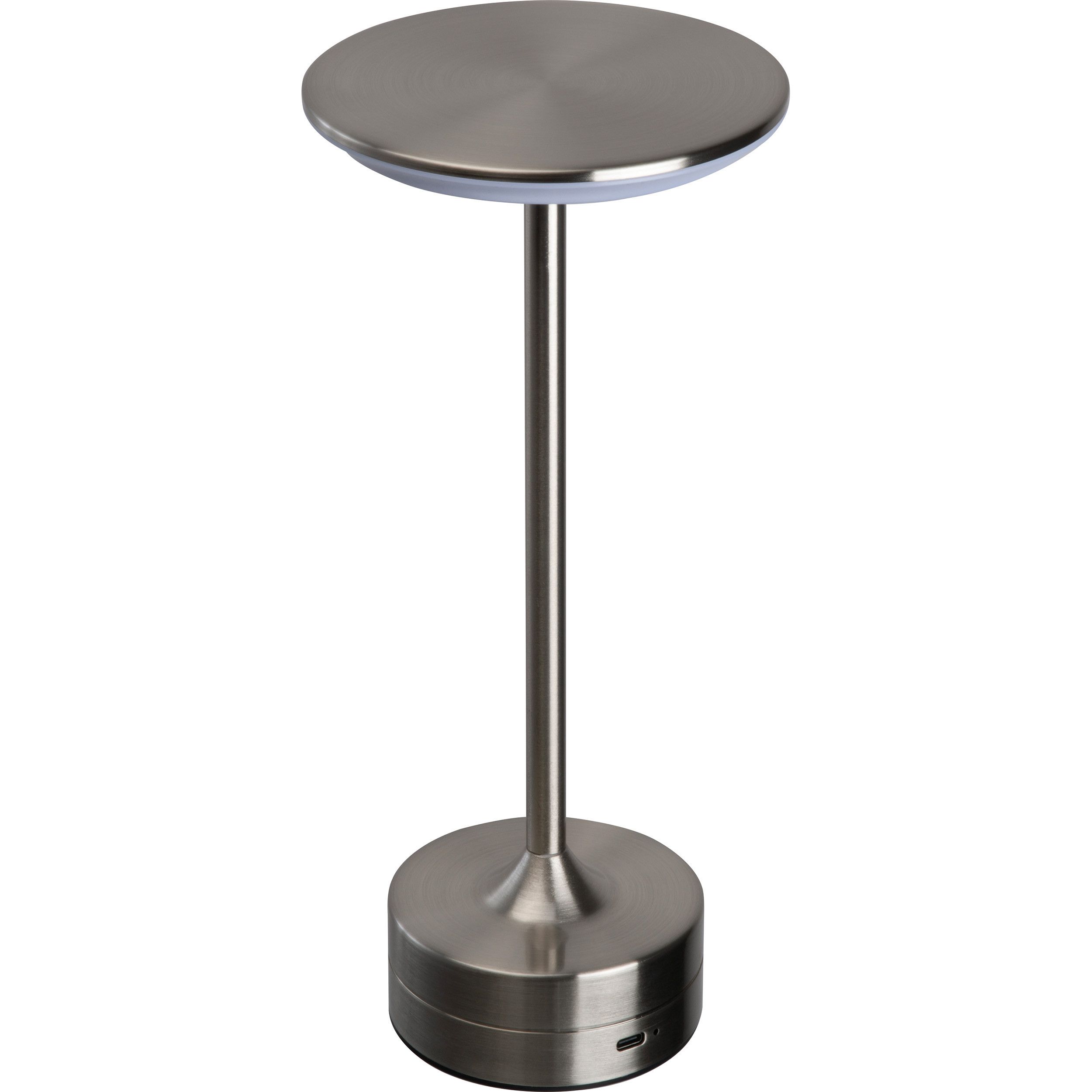 Tischlampe aus Edelstahl - silbergrau-592