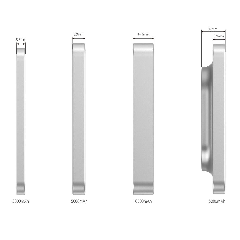 Urban Vitamin Richmond 5000mAh Powerbank aus RCS Plastik/Alu - silber-710