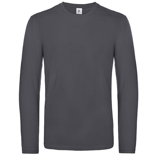 Men´s T-Shirt #E190 Long Sleeve für Herren - dark grey solid - M-830