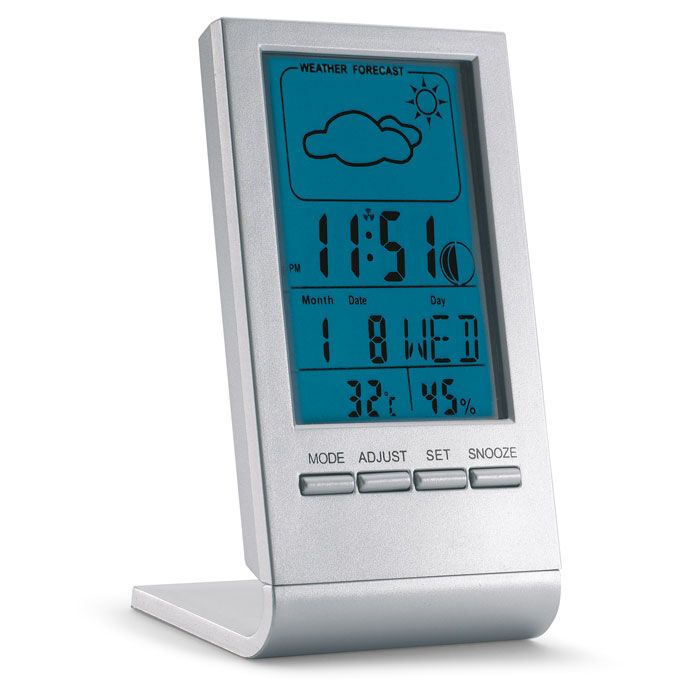 Wetterstation mit blauem LCD SKY - silber-94