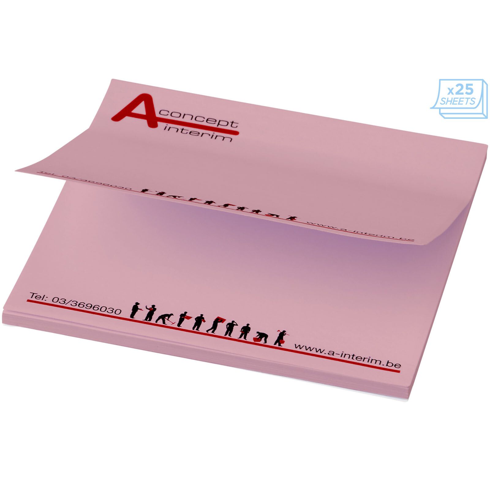 Sticky-Mate Haftnotizen 75x75 mm - hellrosa-154