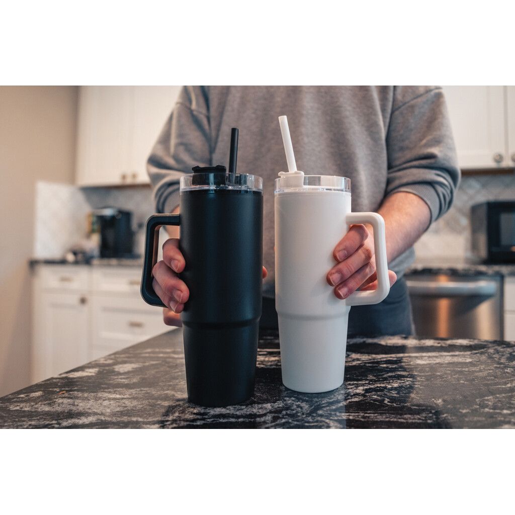 Tana Becher aus RCS recyceltem Kunststoff mit Griff 750ml - weiß-829