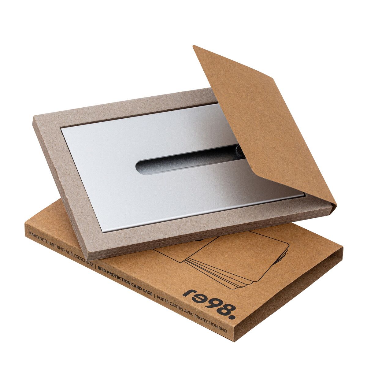 Kartenetui mit RFID-Ausleseschutz RE98-GRAND OUVERT - silber-681