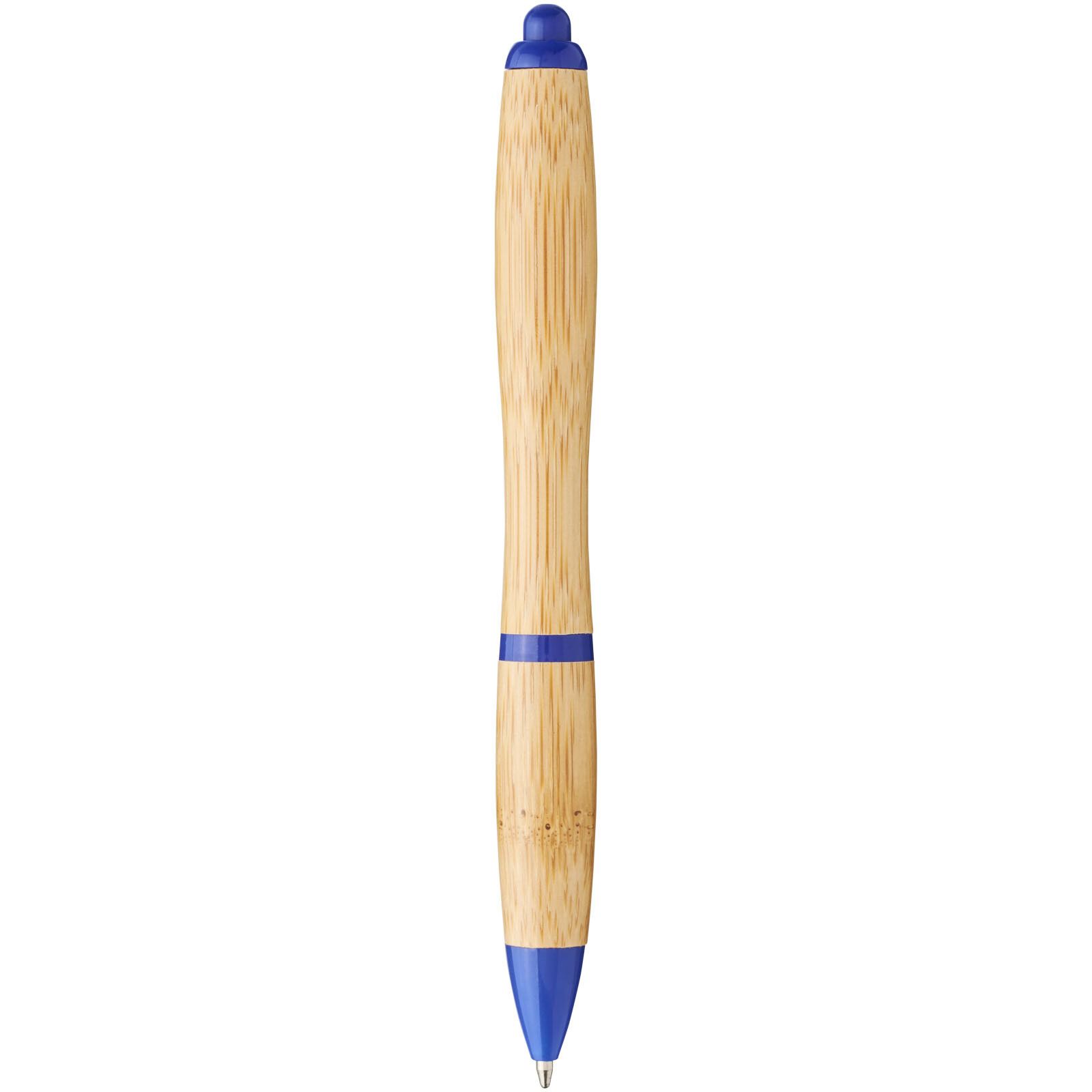 Nash Kugelschreiber aus Bambus (blaue Mine) - natur -  royalblau-121