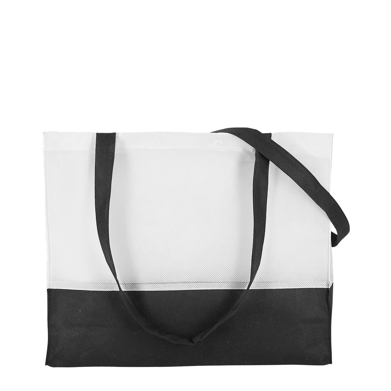 breite Tasche PP - lange Henkel - weiß - schwarz-921