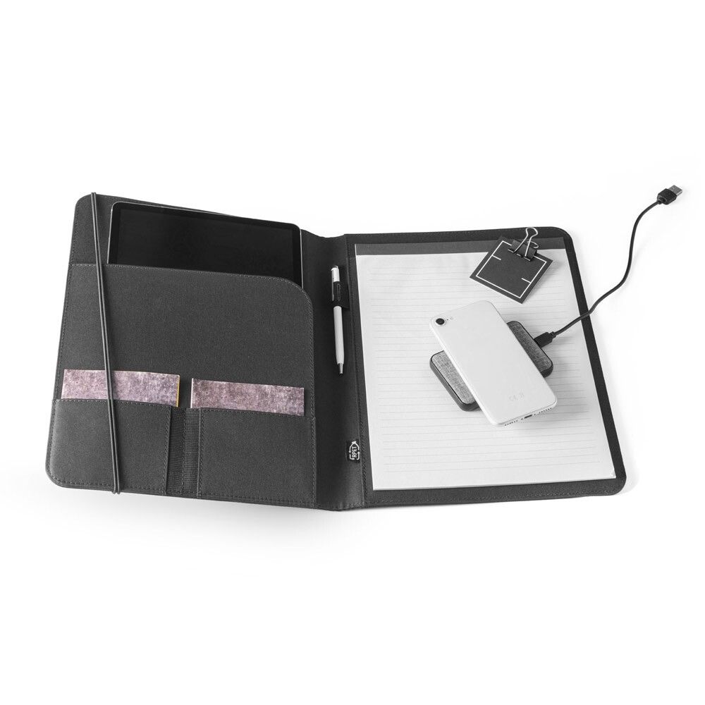 EMERGE FOLDER II Mappe A4 aus 100% rPET, 300D, mit Verschluss - schwarz-151