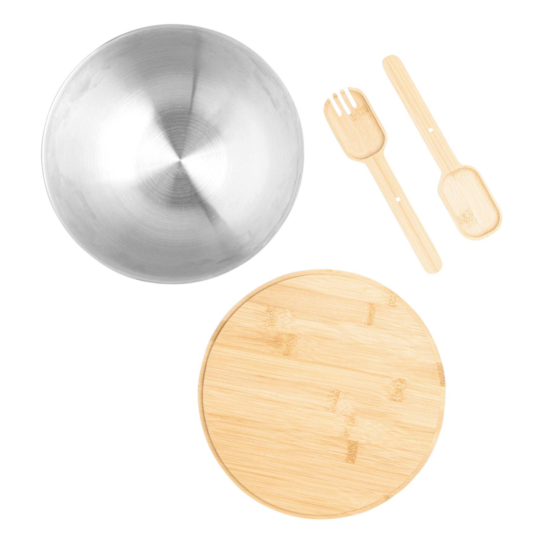 Salatschüssel EAT HEALTHY - braun - silber-17