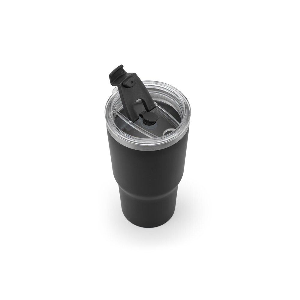 JOYNER M Kompakter Reisebecher aus Edelstahl (91 % recycelt) 600 ml - schwarz-858