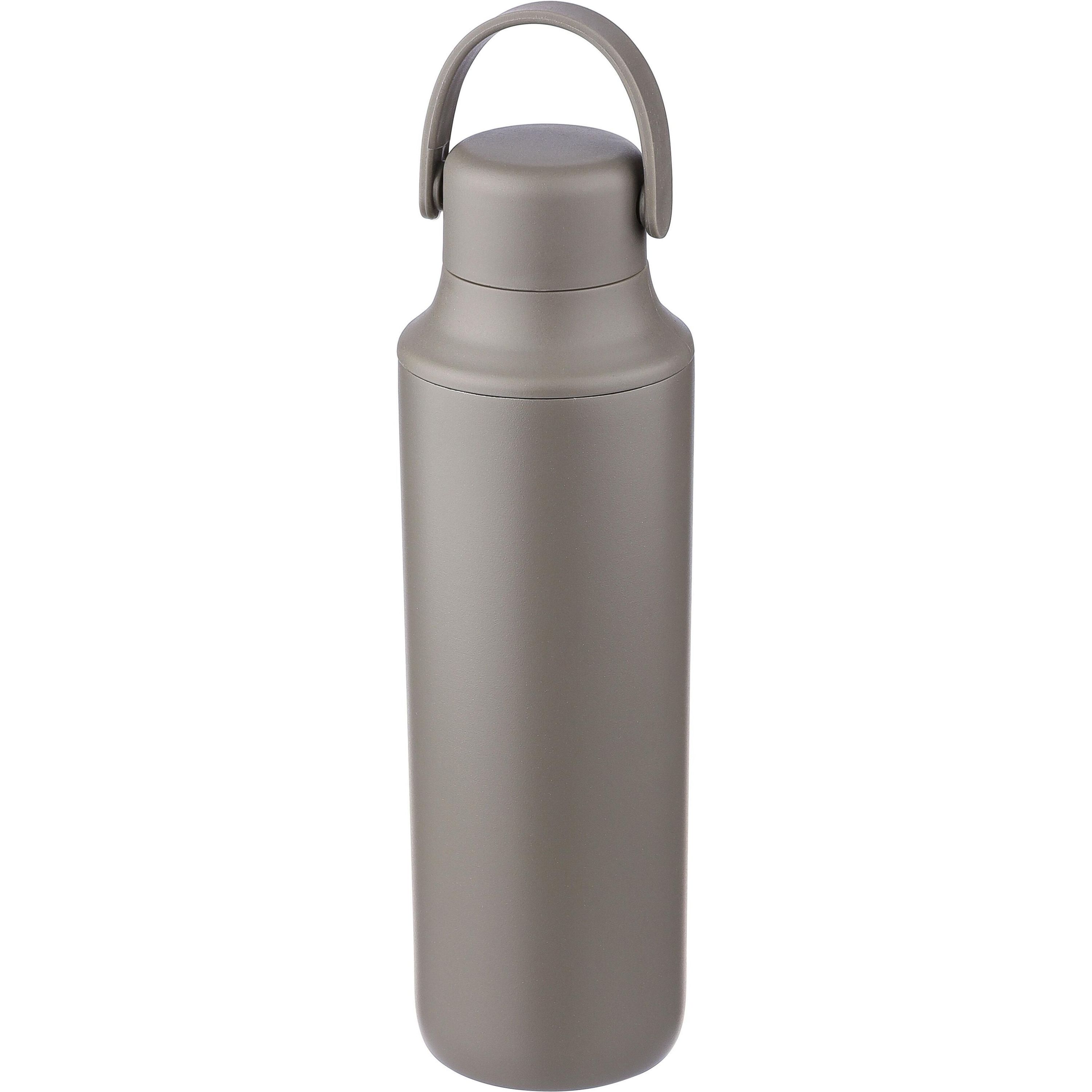 Doppelwandige Edelstahl-Trinkflasche (500 ml) Omari - schwarz-346