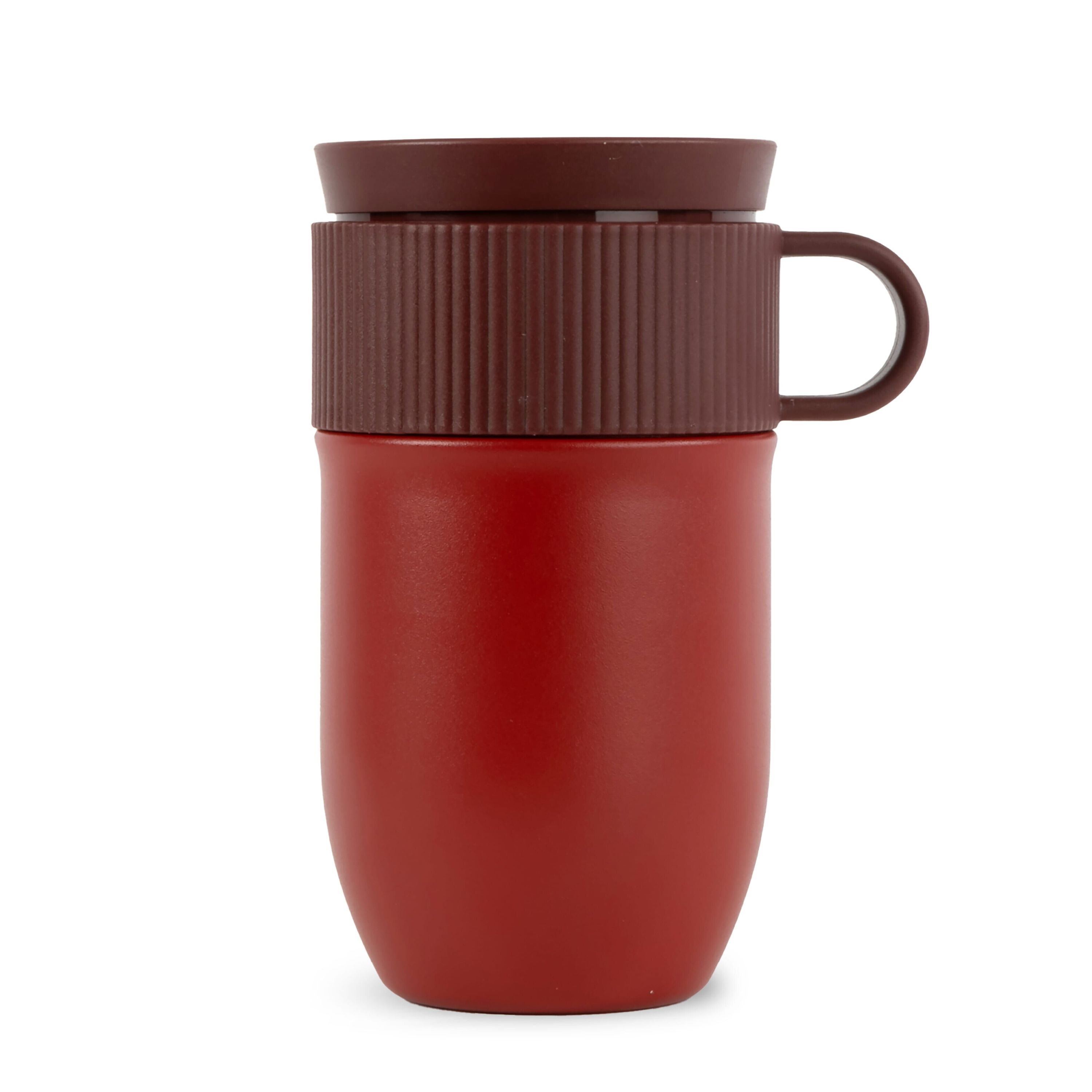 Sagaform Ted isolierter Becher, 280ml auslaufsicher und spülmaschinenfest - dunkelrot-70