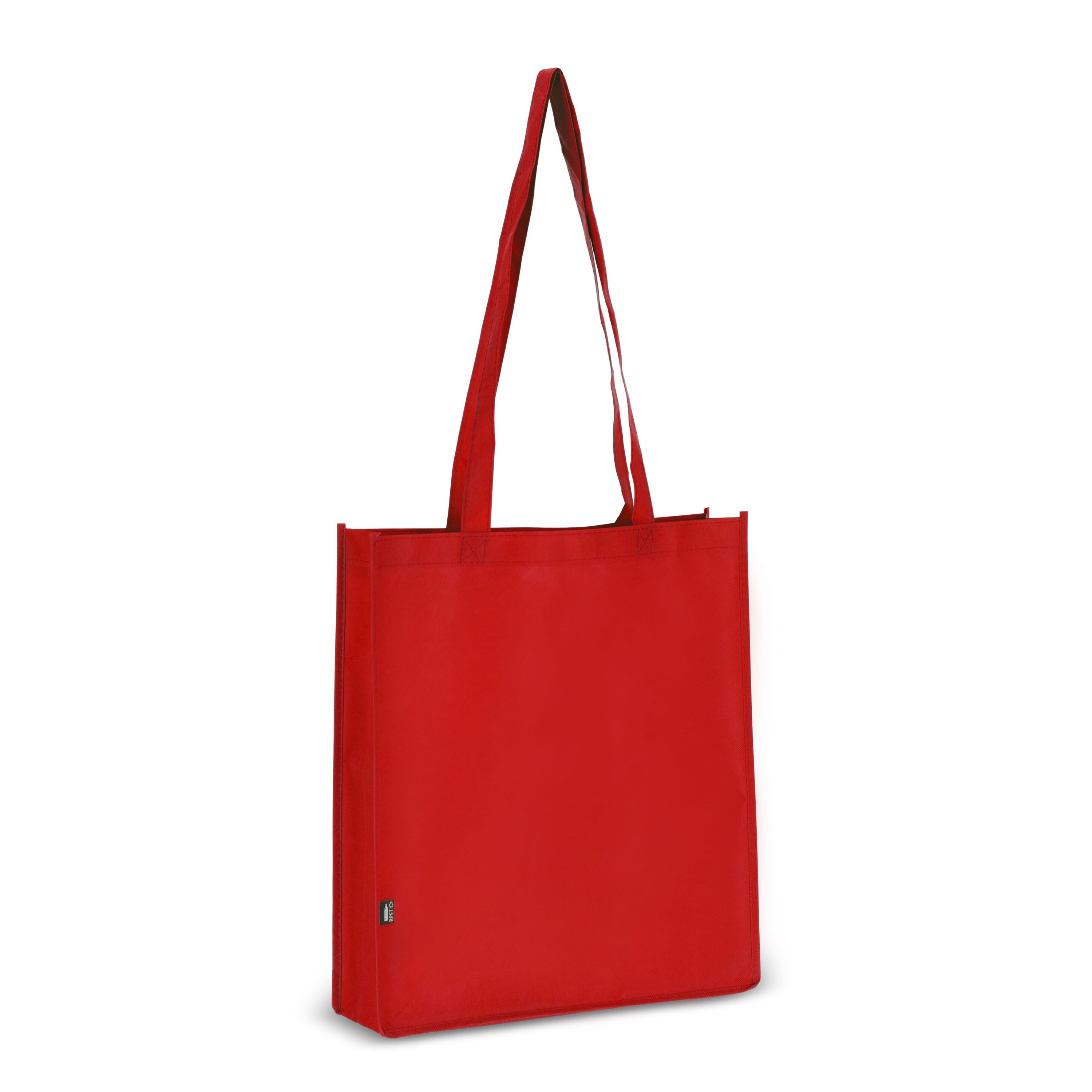 R-PET Tragetasche aus Non Woven 38 x 9 x 42cm 75g/m² - rot-637