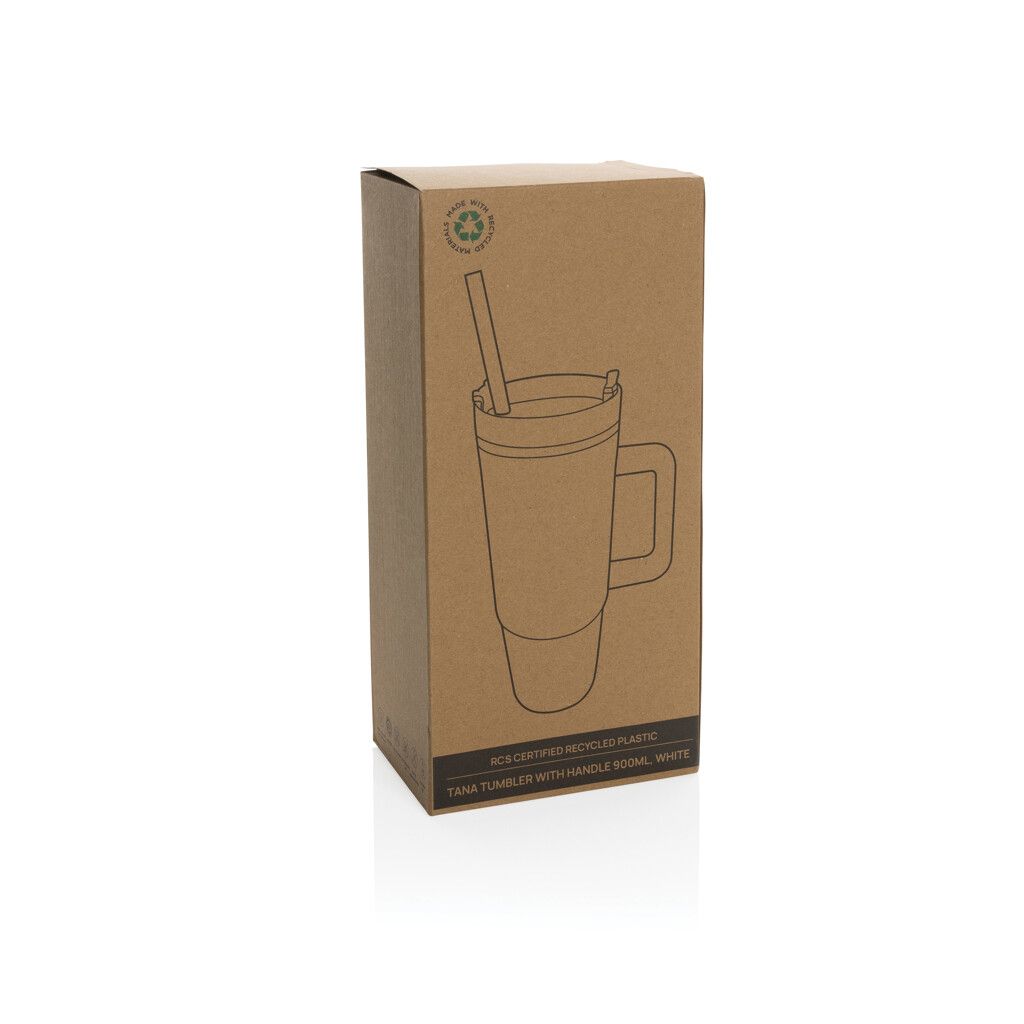 Tana Becher aus RCS recyceltem Kunststoff mit Griff 750ml - weiß-562