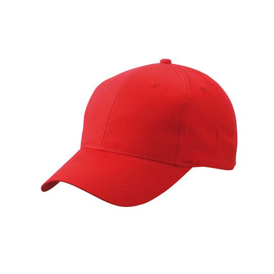 Brushed 6-Panel Cap - red-909