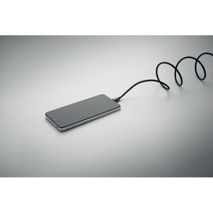 Magnetisches Kabel RPET BRAID - schwarz-463