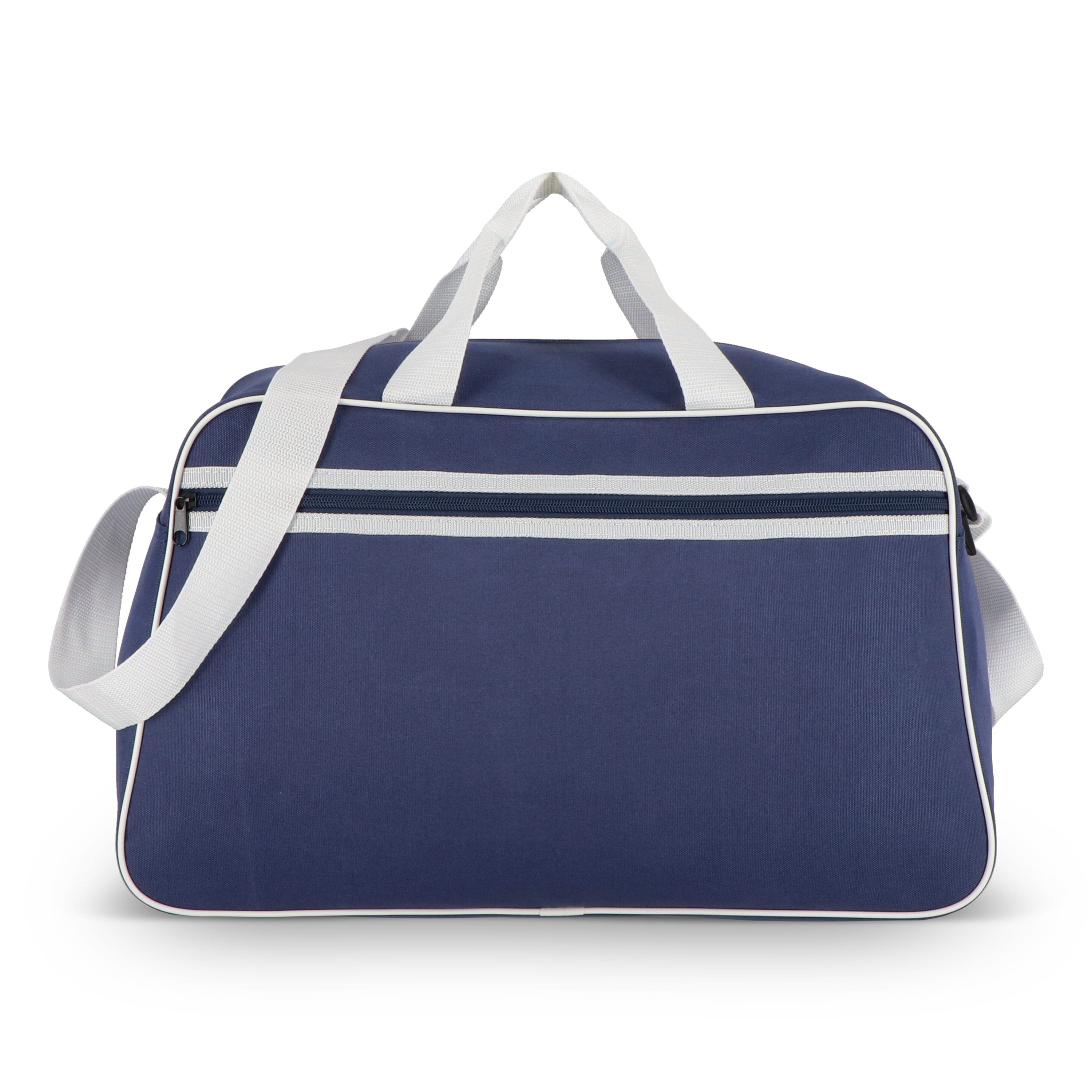 R-PET 600D Sport- und Reisetasche 48 x 25 x 28 cm 30 l - blau  -  weiss-442