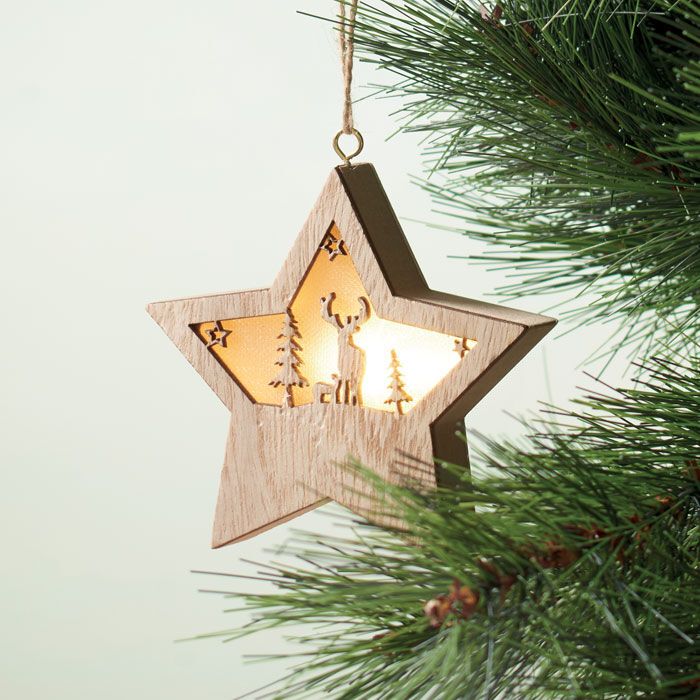 MDF-Stern mit Licht STARLIGHT - holz-205