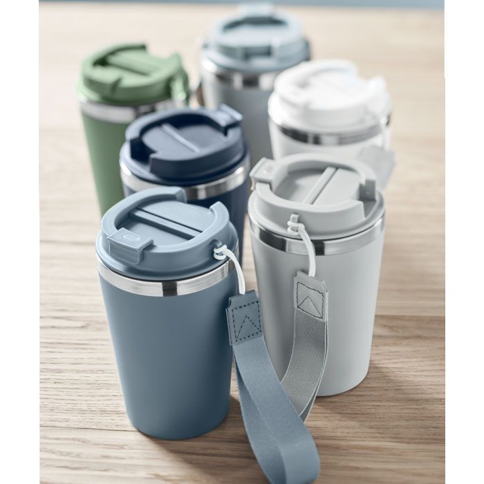 Doppelwandiger Trinkbecher 350 ml TOPAZ - petrol-432