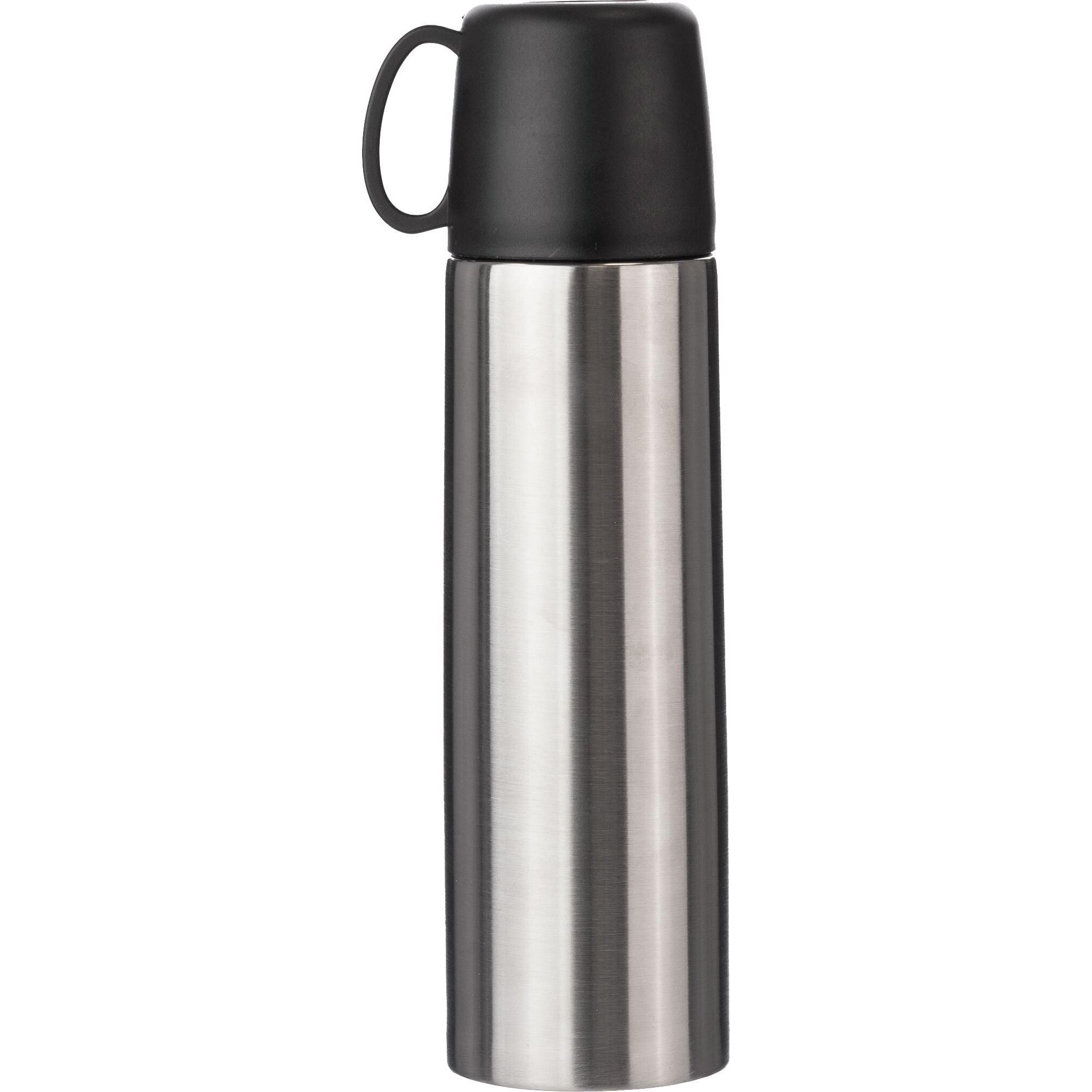 Doppelwandige Edelstahlflasche Jan  - silber-371