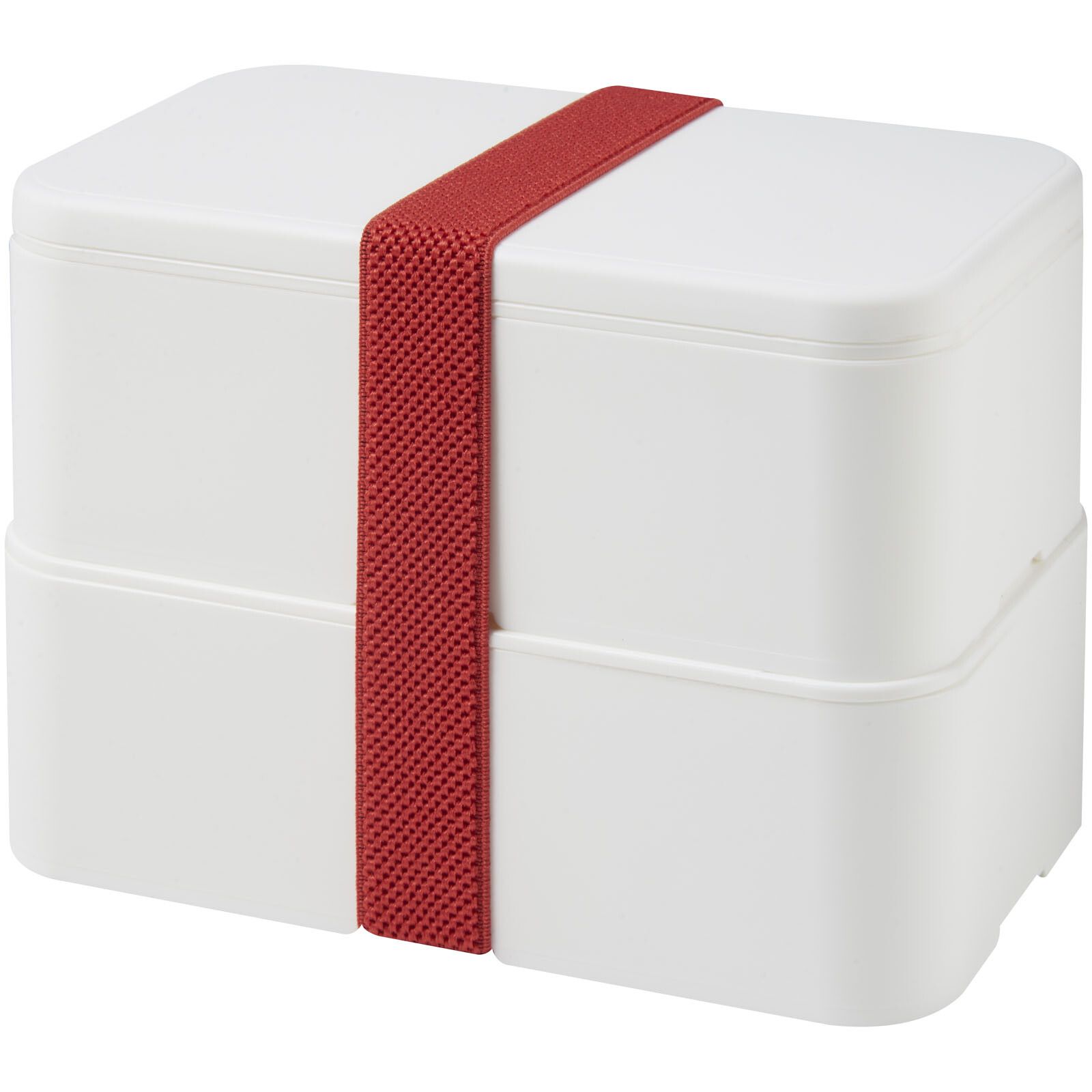 MIYO 700+700 ml Doppel-Lunchbox - weiss -  weiss -  rot-700