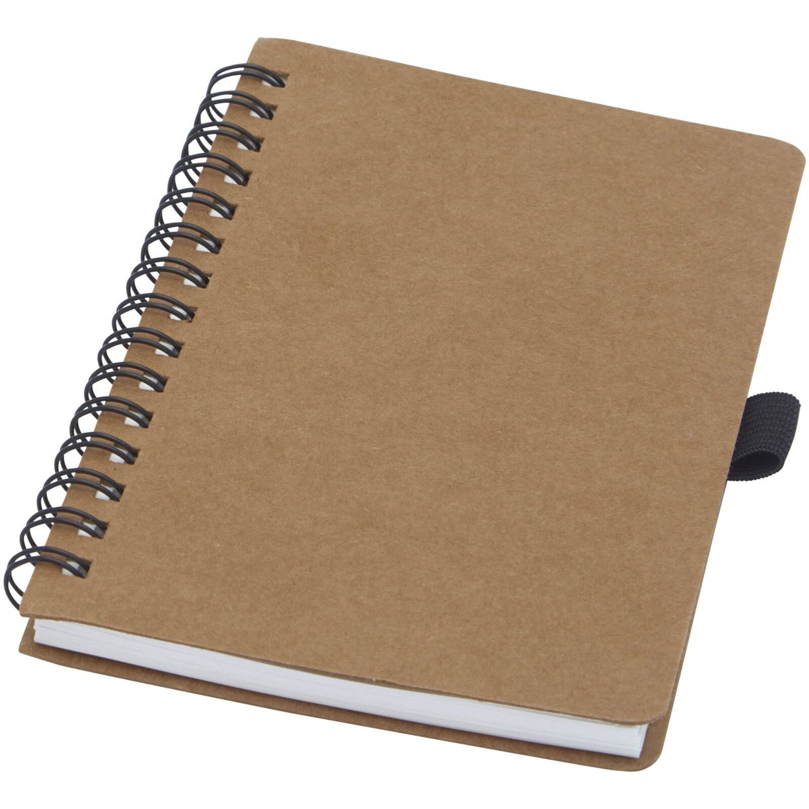 Cobble A6 Notizbuch mit Spiralbindung aus recyceltem Karton mit Steinpapier - natur-650