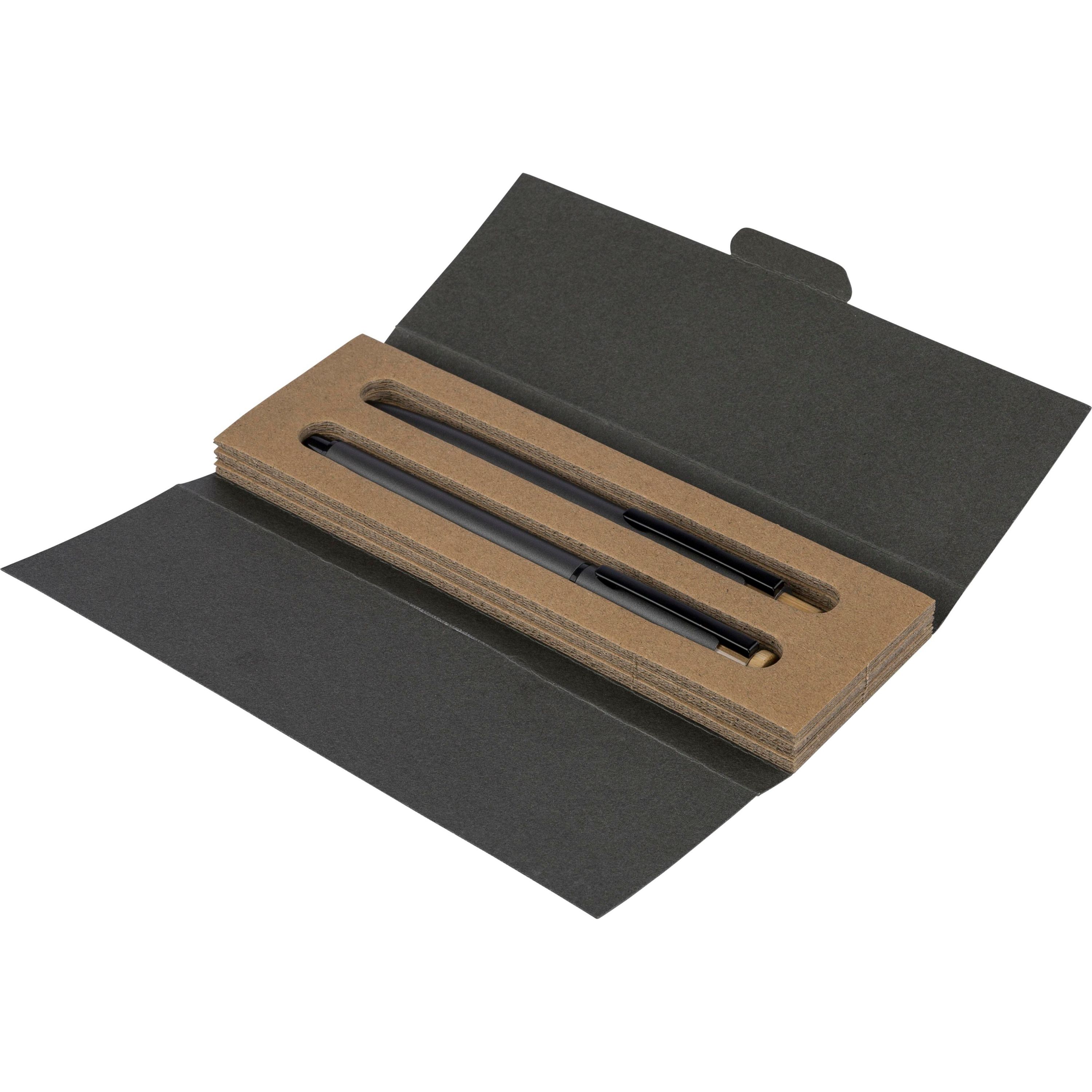Recyceltes Aluminium lackiertes Stiftset Ilaria - grau-515