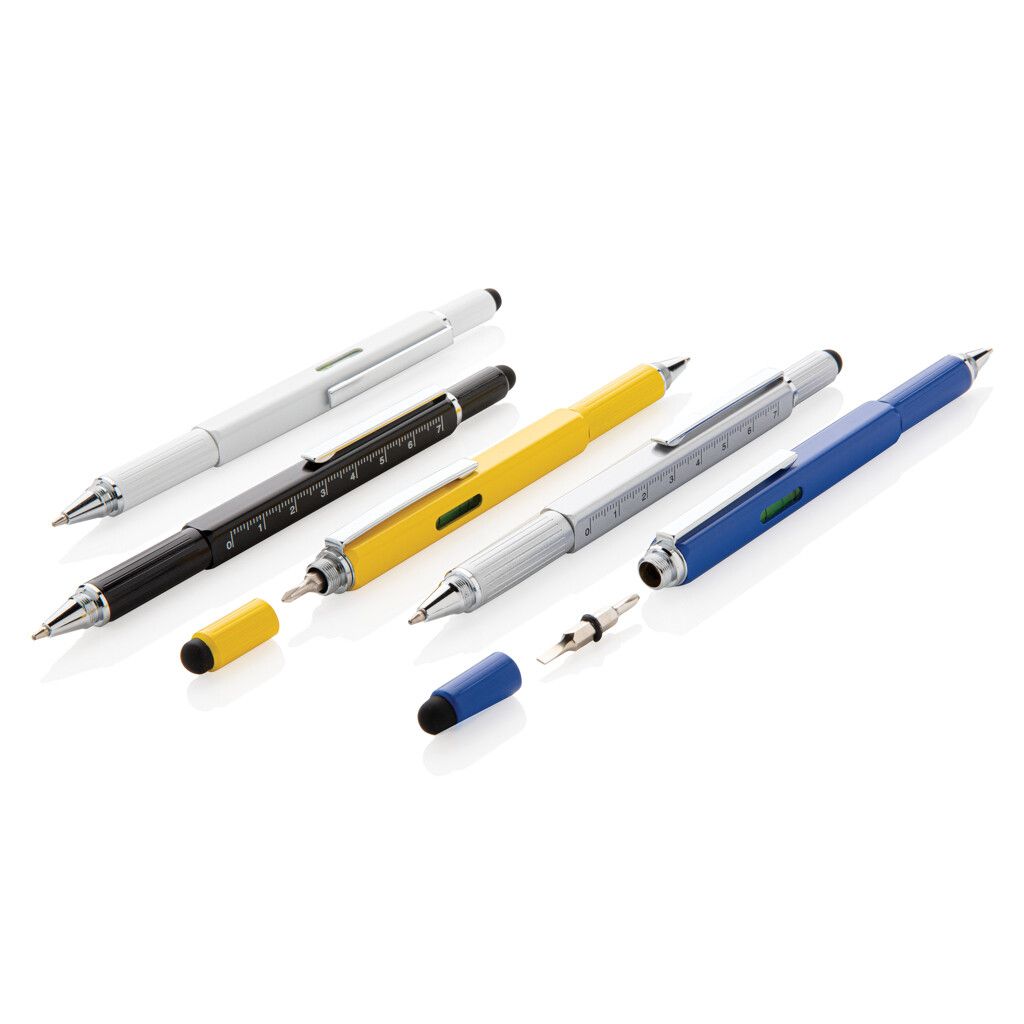 5-in-1 Aluminium Tool-Stift - grau-678