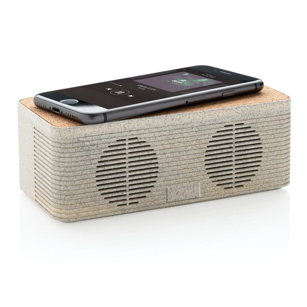 Weizenstroh Wireless Charging Lautsprecher - khaki-187