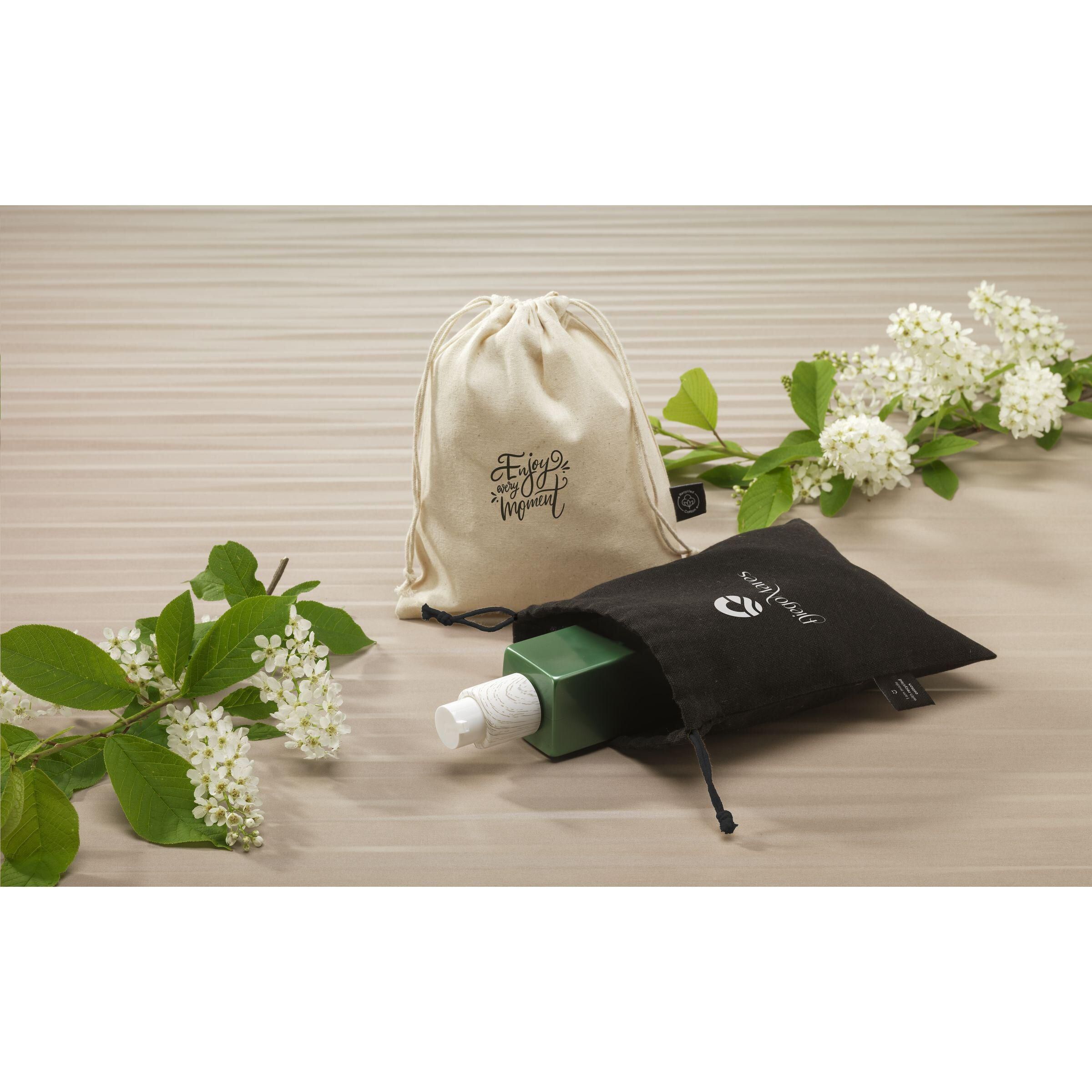 Gift Pouch GRS Recycled Cotton (150 g/m²) S - schwarz-718
