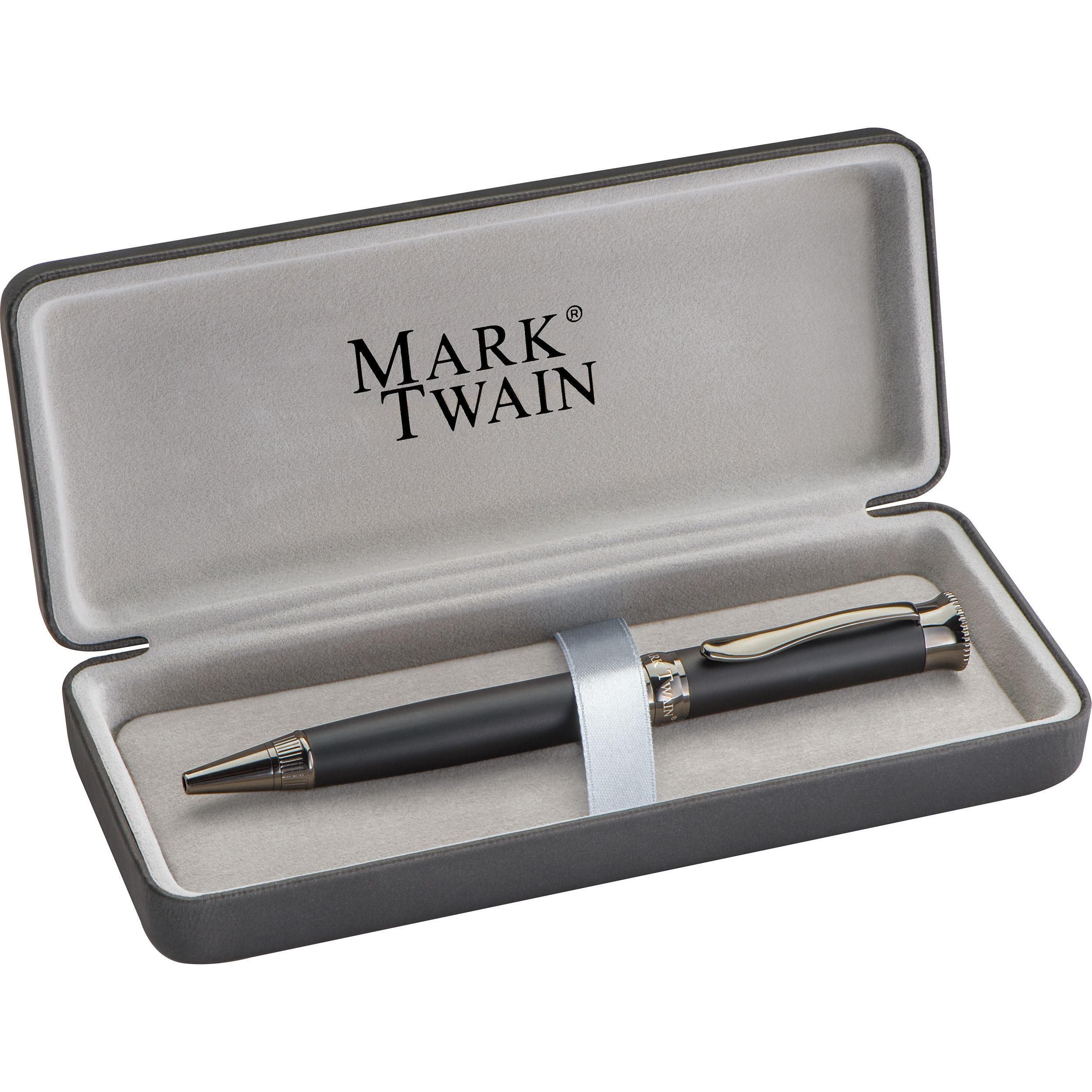Mark Twain Kugelschreiber aus Metall - schwarz-27